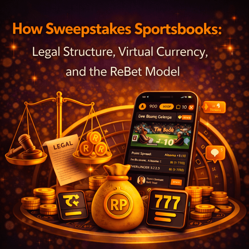 How Sweepstakes Sportsbooks Work- Legal Structure, Virtual Currency, and the ReBet Model